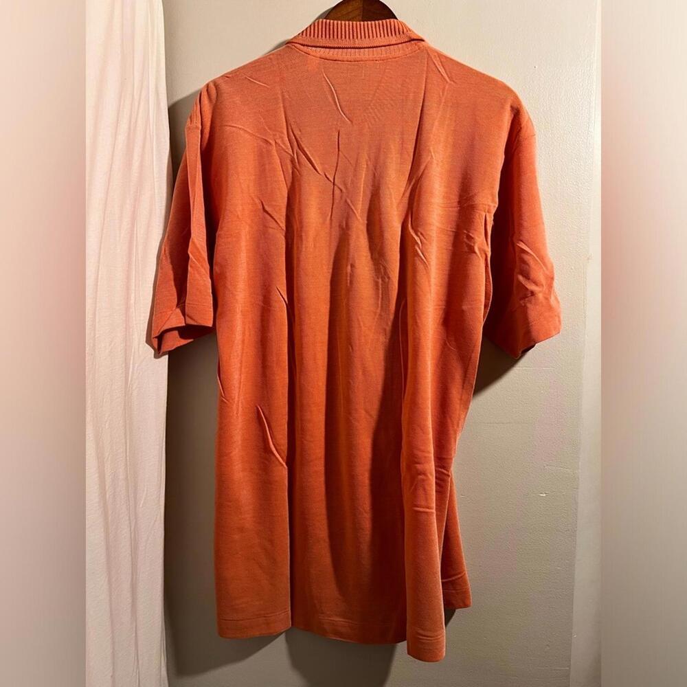 Ermenegildo Zegna Peach Polo Golf Shirt Short Sleeve Size Medium NWOT - Picture 3 of 3